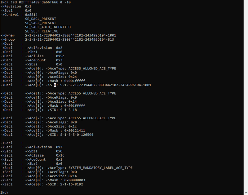 Explorer.exe Security Descriptor