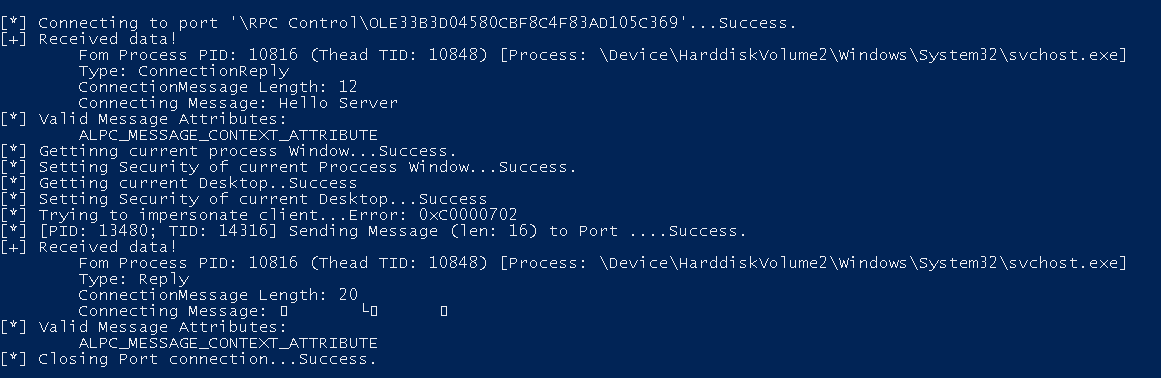 Server Impersonation Attempt