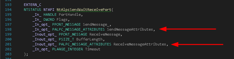 Function: NtAlpcSendWaitReceivePort