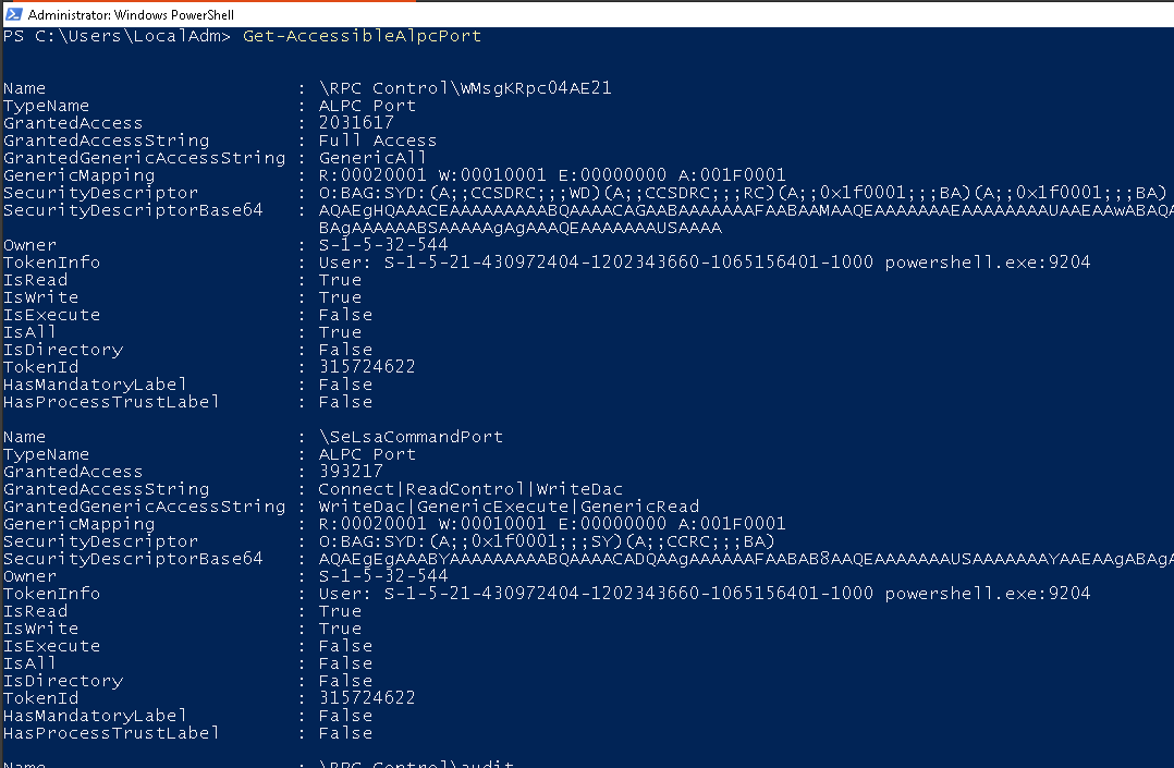 Get-AccessibleAlpcPort